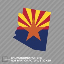 Arizona State Shaped Flag Sticker Decal Vinyl AZ