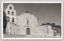 Postcard  RPPC Mission Sand Diego de Alcala C...