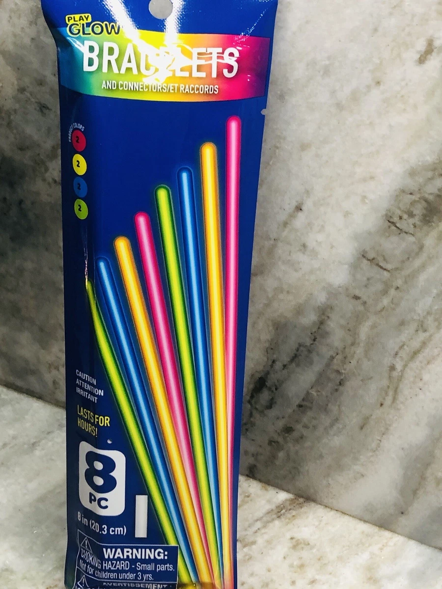 ShipN24Hours. Play Glow Bracelets. Lasts for 8 Hours. 8 Pack. 8 Inc