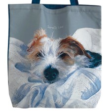 Little Dog Laughed Jack Russell Scruffy Love Packable Tote Bag Shopping Bags