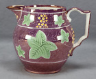New ListingBritish Polychrome Decorated Pink Resist Luster 5 1/4 Inch Jug Circa 1820