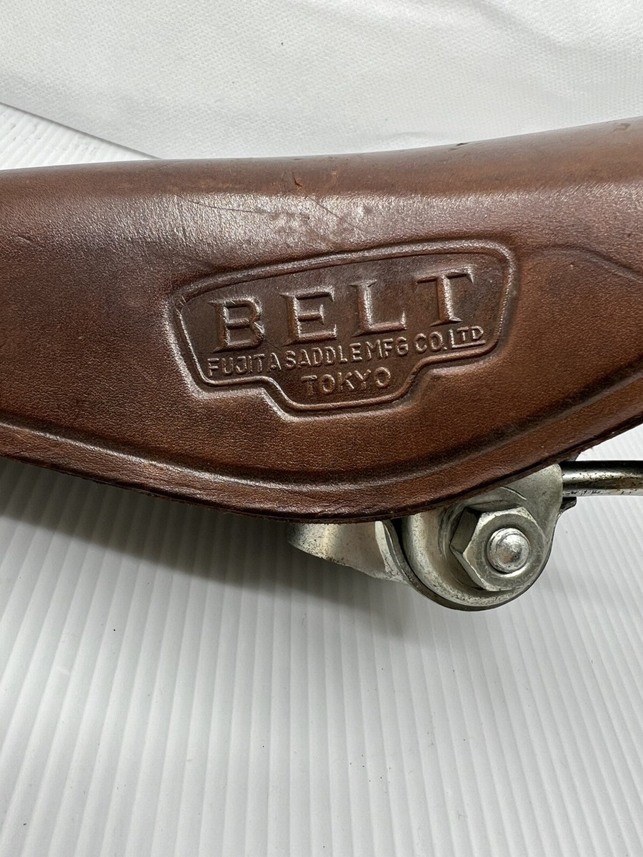 BELT FUJITA SADDLE MFG 　藤田サドル　レザー　ビンテージ BELT Leather Saddle Fujita Tokyo 70's Vintage NOS Seat Brown | eBay