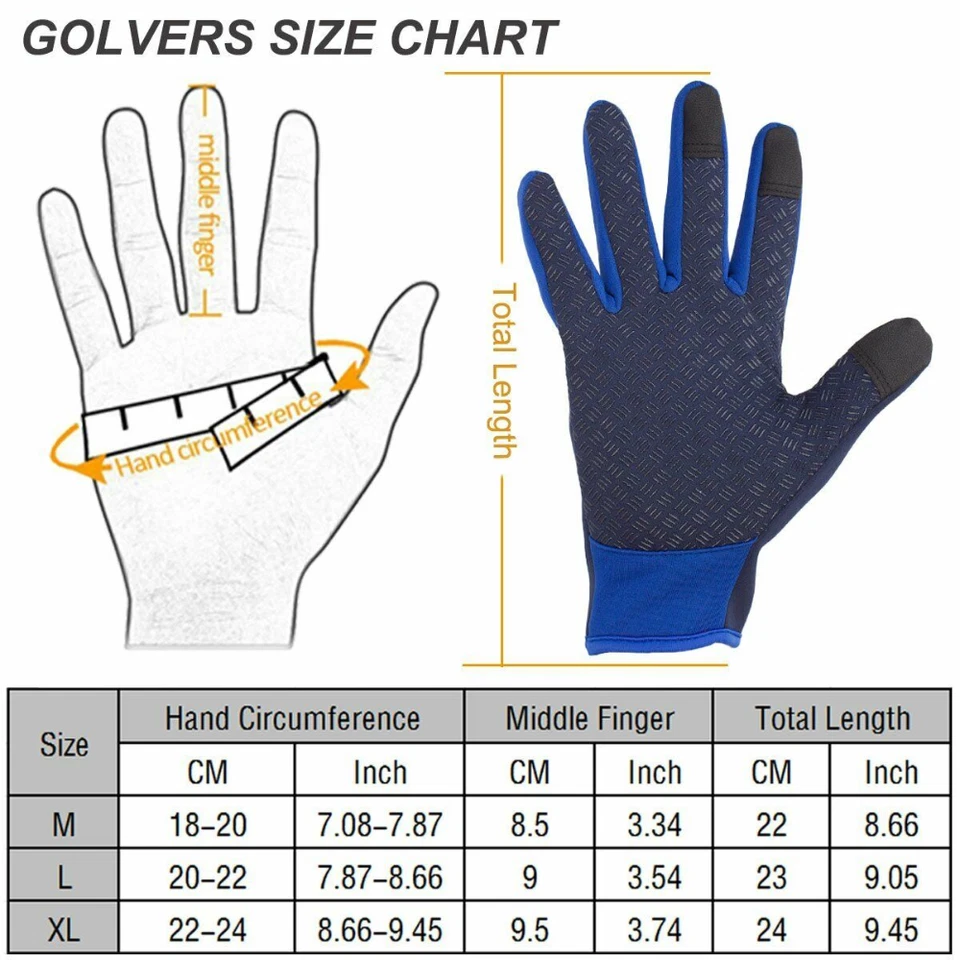 Winter Thermal Ski Gloves Touchscreen Waterproof Snow Motorcycle for Women Men - Image 3 of 4