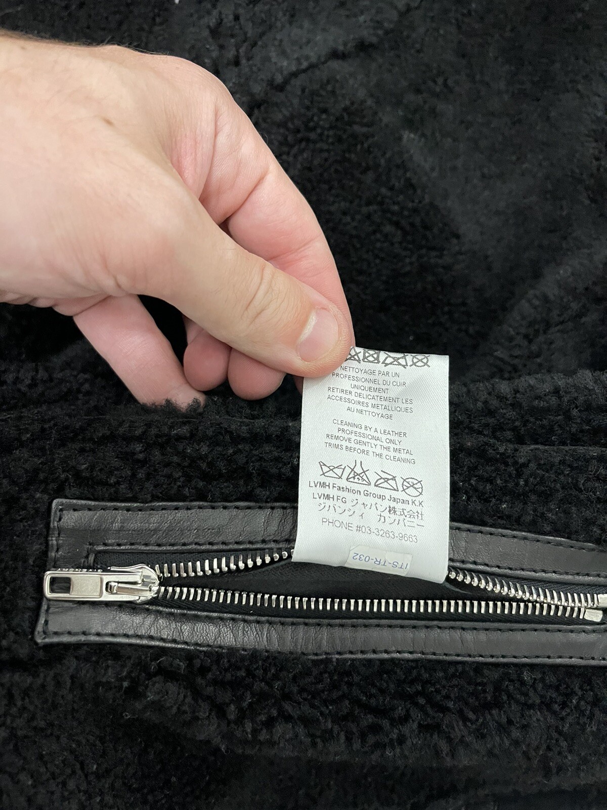 Givenchy Jacket  shearling leather black bomber j… - image 7