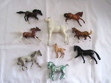 Lot of 9 Assorted Older Breyer Horses / Ponies Various Sizes Breeds