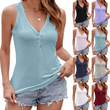 Frauen Gegen Nacken Am Hals Ohne ?rmel-Camis-T-Shirts Sommer-T-Shirts ▽