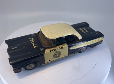 1958 Edsel Highway Patrol Police Car SATO Japan Tin Litho