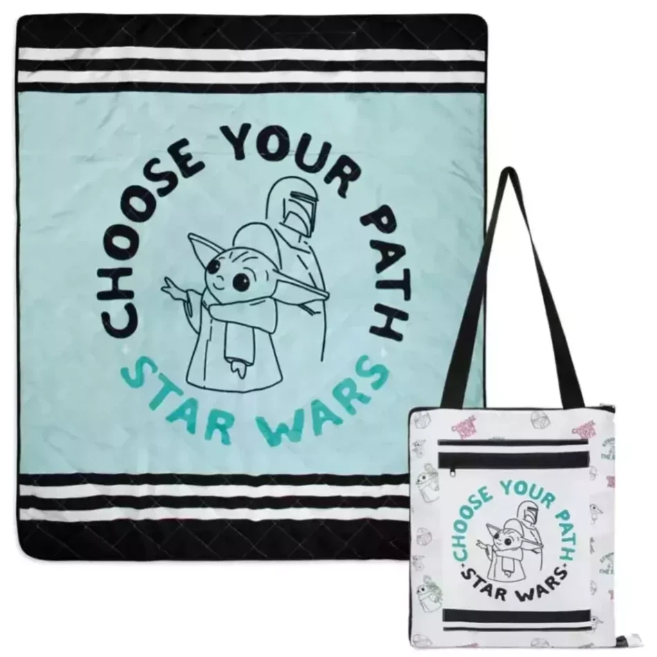 NWT Disney Parks Reversible Picnic Blanket Tote — Star Wars Yoda «The Child»