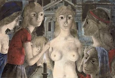 PAUL DELVAUX Art Poster or Rolled Canvas Print "La Bougie"