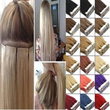 Seamless Tape In Skin Weft 100% Remy Human Hair Extensions 16 Inch-26 Inch 20Pcs