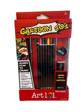 Cartoonist Art Kit 101 How To Draw Cartoons Kit Sketch Pencil Learning Guide New