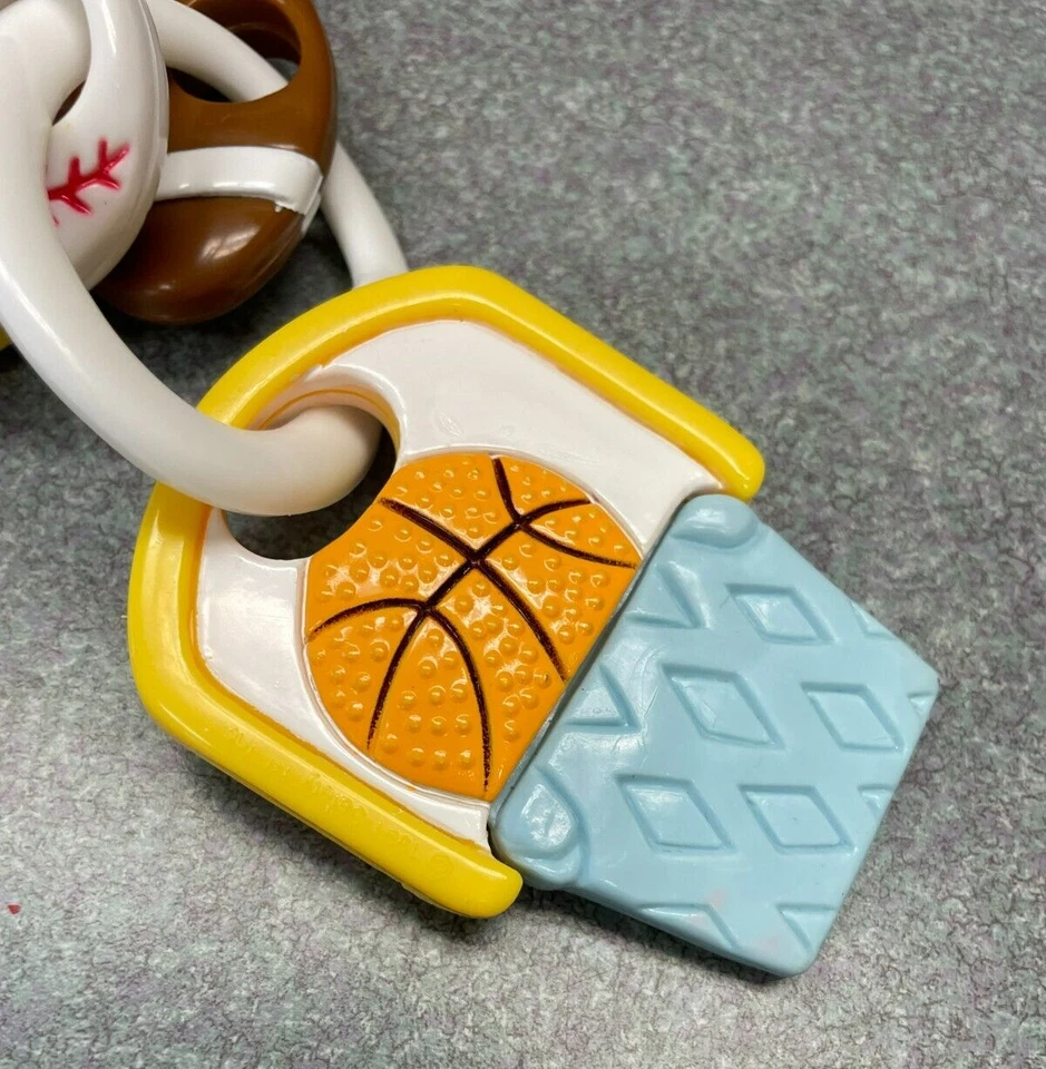 Vintage Safety 1st Rubber Sport Flexible Teether Toy 1991 Baseball Football - Image 4 of 4