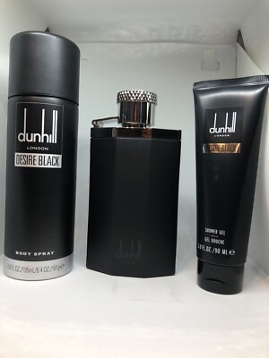 Dunhill Desire Black Men's Set edt Spray +Body Spray +Shower Gel