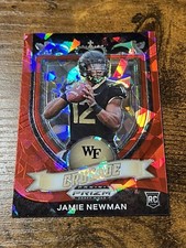 2021 Panini Prizm Draft Picks Jamie Newman Red Cracked Ice Card #174 Crusade
