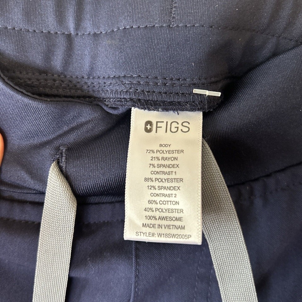 Figs Scrub Pants Womens XXS Blue Yola Skinny Slim Bottoms Technical
