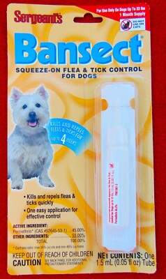 SERGEANT'S BANSECT SQUEEZE-ON FLEA TICK CONTROL~ SMALL DOGS TO