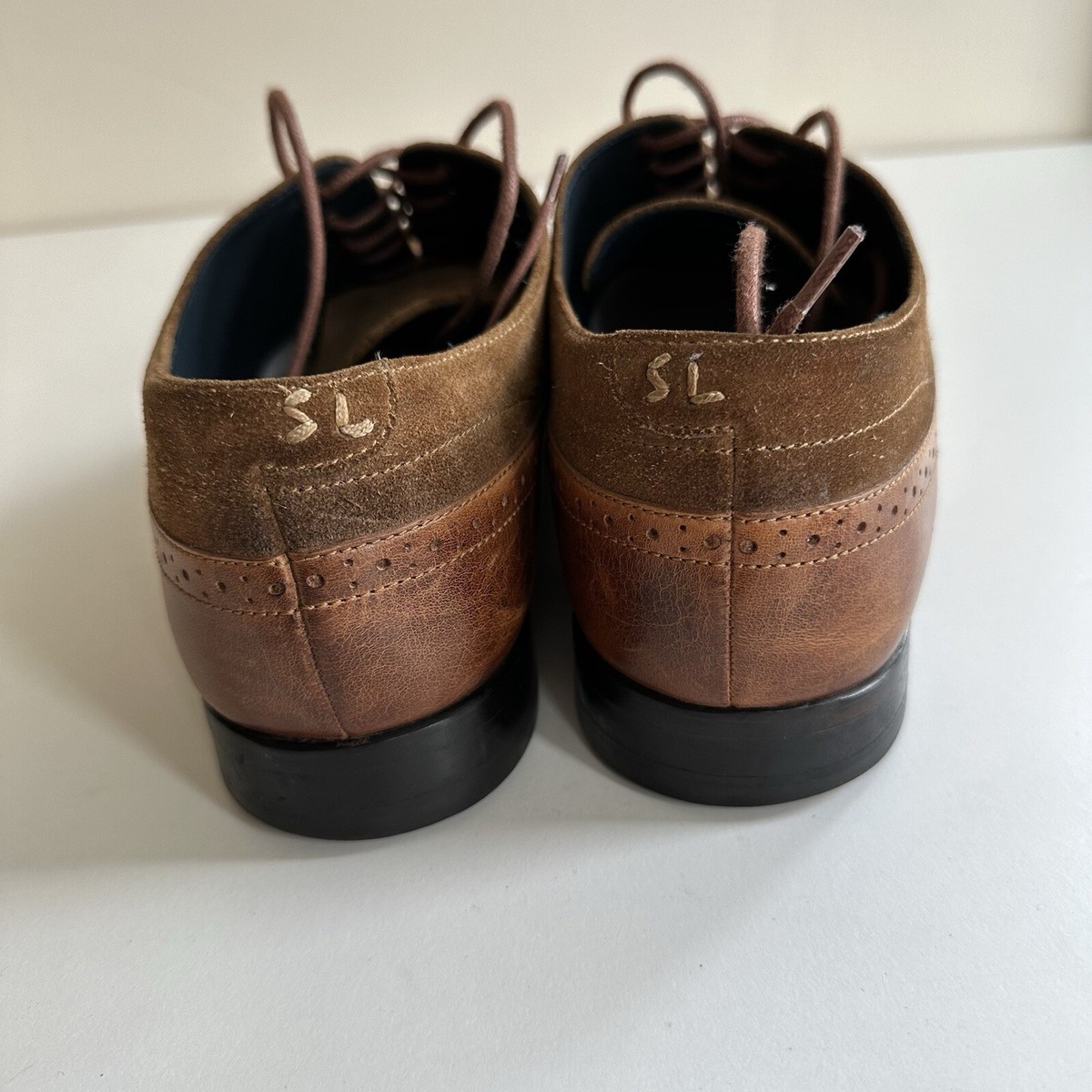 Oliver Sweeney Two Tone Tan Brown Suede Leather Shoes Sanago UK 10‎ US 12 EU 44 Oliver Sweeney Two Tone Tan Brown Suede Leather Shoes Sanago  main image 3