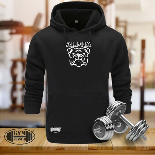 Alpha Dog Hoodie Gym Kleidung Bodybuilding Training Workout Übung MMA Herren Top - Bild 2 von 6