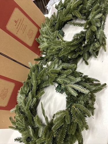 Balsam Hill 2-PACK 26 inch Fraser Fir Wreaths Clear Candlelight $239 - Picture 15 of 22