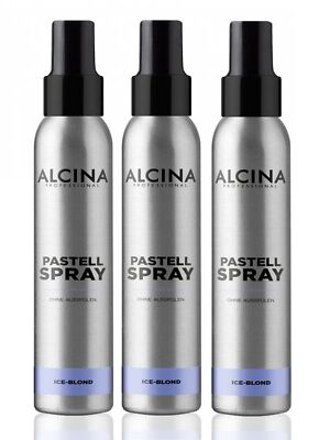 3x Alcina Professional Pastell Spray ohne Ausspülen Ice Blond 100 ml