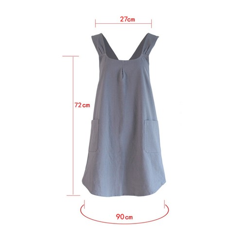 Cleaning With Pockets Cross Back Apron Housework Hanging Neck Kitchen Waterproof - Picture 11 of 14
