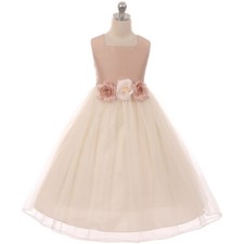 VINTAGE ROSE Size 2 Flower Girl Dress Recital Birthday Party Formal