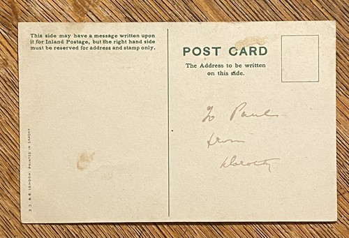 Funny SANTA Drives OLD CAR AUTO Tree & TOYS Antique Vintage CHRISTMAS Postcard! - Picture 3 of 3