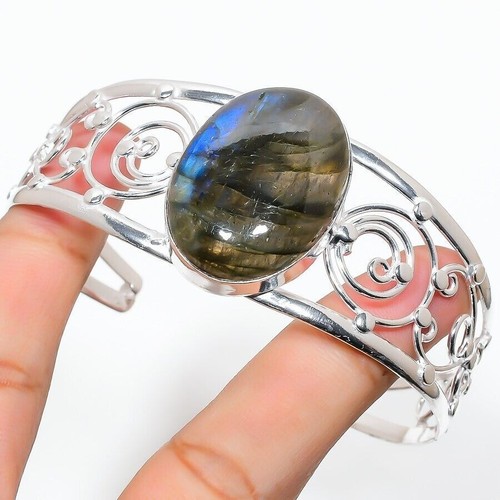 Bracelet Fait Main En Pierre De Lune Arc-en-ciel Et Pierre