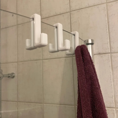 3pc Glass Shower Door Hook Hanging Bath Towel Hook Single Bathroom Screen Hanger | eBay UK