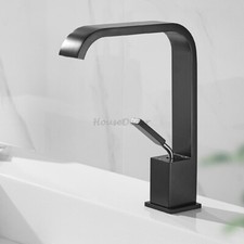 Grifo cuadrado para lavabo lavabo cascada grifo mezclador de agua de fregadero de un solo orificio NUEVO