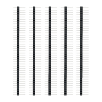 5x Stiftleiste Schwarz 40Polig 2.54mm Header geeignet für Arduino PCB Breadboard
