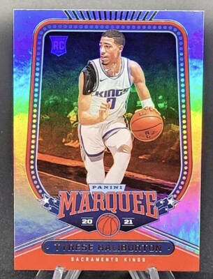 シングルカード 20-21 Crown e Tyrese Haliburton 2020-21 Panini Select Tri-Color Wave Rookie Tyrese