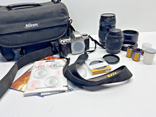 Nikon n65 35mm film camera, lenses and accessories, READ