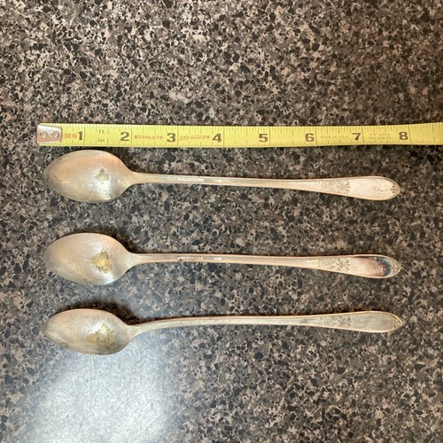 Wm Rogers JUBILEE IS 1953 SilverPlate 3 Teaspoons Spoons Flatware - Picture 8 of 8