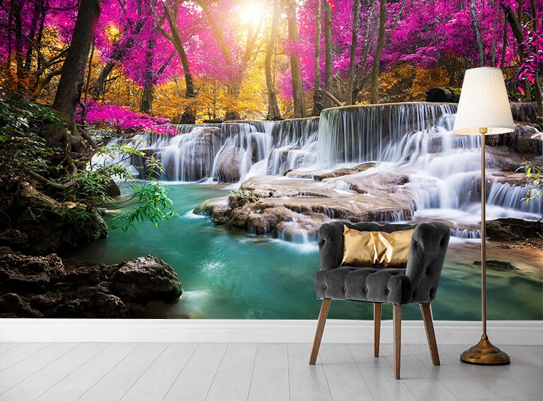 Waterfall cheap mural wallpaper