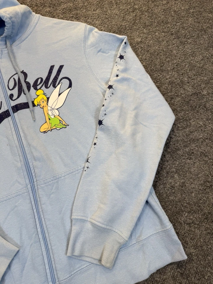 Толстовка с капюшоном женская Disney Tinker Bell большая на молнии светло-голубая Jerry Leigh - Изображение 3 из 4