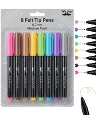 Mr. Pen- Felt Tip Pens, 8 Pack, Colorful Pens 8 Rainbow Harmony