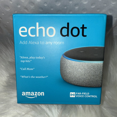 AMAZON ECHO DOT HEATHER GRAY 3RD GENERATION ALEXA DEVICE - NEW