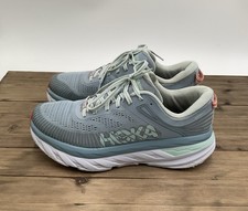 Hoka One Sneakers Womens Sz 9 Bondi 7 Light Blue Running Shoes 1110519