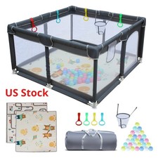 Baby Playard Cloth Playpen Removable Enclosures for Child Pet Indoor and Outdoor