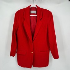 Bogner Womens Quiet Luxury Wool Angora Blazer Size 12 Jacket Old Money Vintage