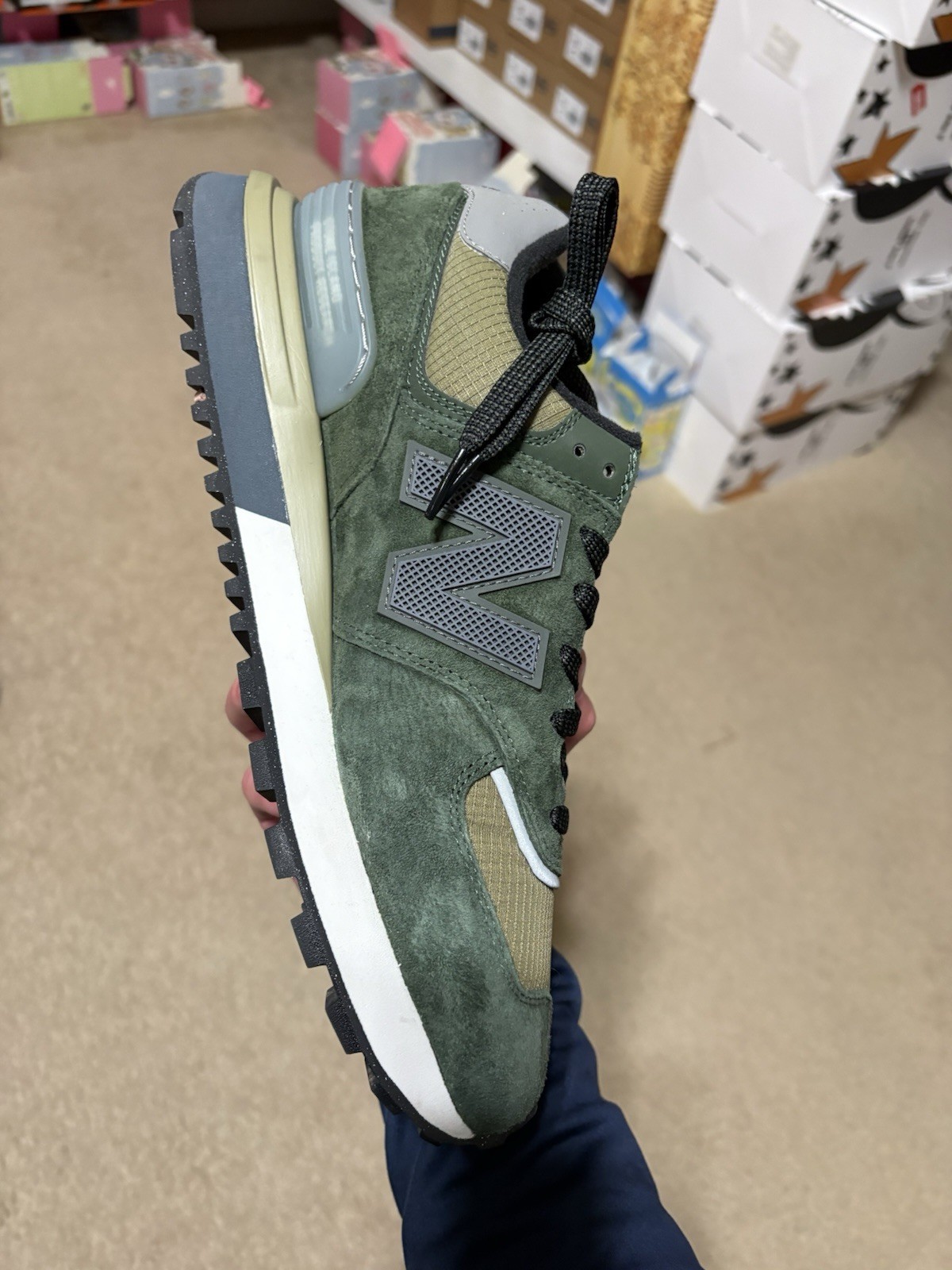 Size 11 - CLEAN New Balance 574 Legacy Stone Island Dark Green thumbnail 9