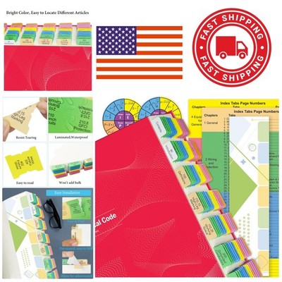 NEC 2023 Laminated Tab Set 140 Self Adhesive Color Coded for Quick Reference
