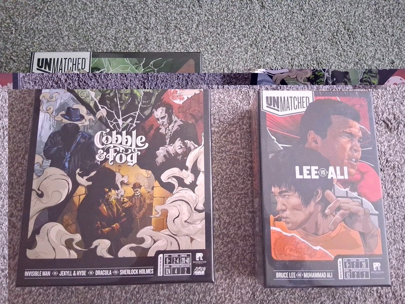 Unmatched Cobble & Fog + LEE VS ALI Restoration Games Board Game Bundle New