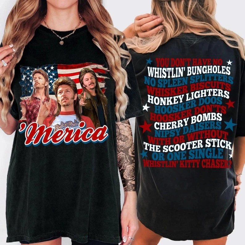 Joe Dirt Merica July 4th T-Shirt, Funny Independence Day Tee