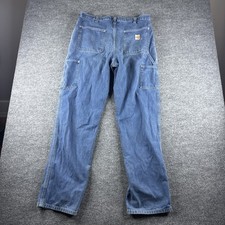 Carhartt FR Jeans Men 36x36 Blue Flame Resistant Carpenter Workwear Denim 290-83