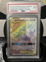 Greninja & Zoroark GX 222/214 Secret Rare Holo Unbroken Bonds