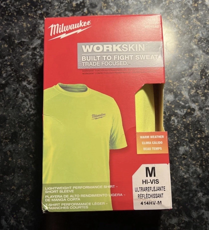Milwaukee Workskin Lightweight Performance Shirt - Short Sleeve Hi Vis Yellow
