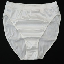 NEW Victoria's Secret VINTAGE Second Skin Satin Hi Leg Brief Panty LARGE