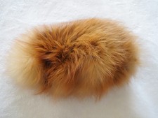 Vintage Golden/Red Fox Fur Pillbox Hat 1960s -- Small